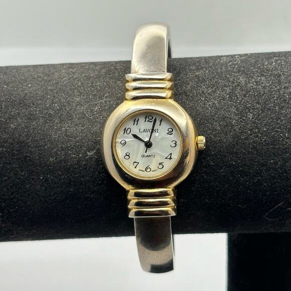 Lavoni Gold & Silver Cuff Watch - Picture 2 of 3
